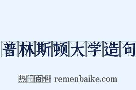 普林斯顿大学造句是什么意思的图片